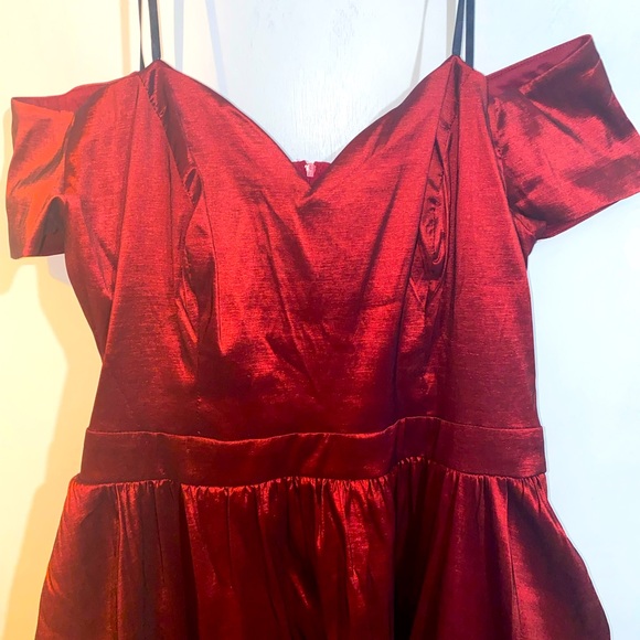 B Darlin Dress, Red Ball Gown from Dillards - Picture 3 of 7